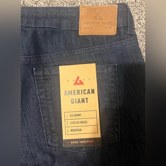 Women’s American Giant 218 SKINNY STRETCH INDIGO MOUNTAIN WASH Size 29 - Picture 8 of 16
